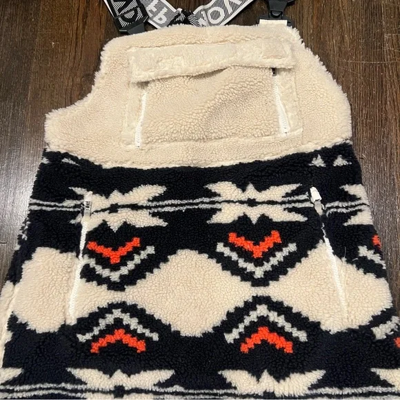 Free People FP Movement Hit The Slopes Salopette Black Fairisle Size Small - Picture 6 of 8